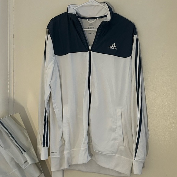 Men's Adidas Navy Blue Track Jacket Size X-Large - Picture 1 of 3